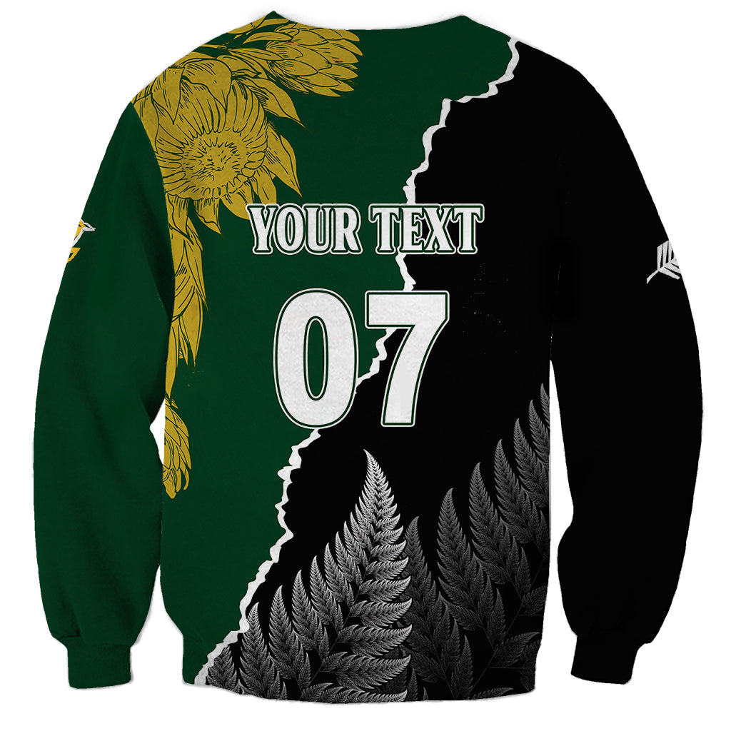 Personalised New Zealand Vs South Africa Rugby Sweatshirt Rivals Dynamics - Wonder Print Shop