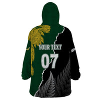 Personalised New Zealand Vs South Africa Rugby Wearable Blanket Hoodie Rivals Dynamics - Wonder Print Shop