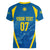 Personalised Sweden Football Women V Neck T Shirt Women World Cup 2023 Blagult Glacial Inspired - Wonder Print Shop