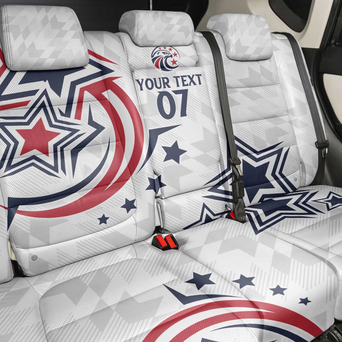 USA Rugby 2024 Custom Back Car Seat Cover GO Eagles Assemble LT7 - Wonder Print Shop