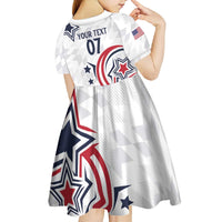 USA Rugby 2024 Custom Kid Short Sleeve Dress GO Eagles Assemble - Wonder Print Shop