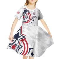 USA Rugby 2024 Custom Kid Short Sleeve Dress GO Eagles Assemble - Wonder Print Shop