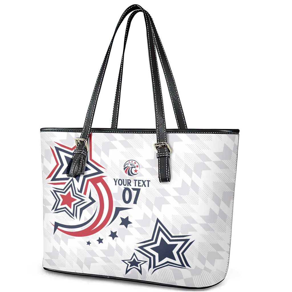 USA Rugby 2024 Custom Leather Tote Bag GO Eagles Assemble - Wonder Print Shop