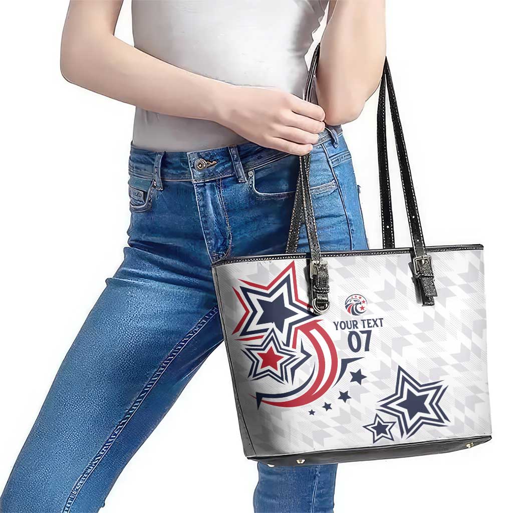 USA Rugby 2024 Custom Leather Tote Bag GO Eagles Assemble - Wonder Print Shop