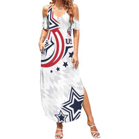 USA Rugby 2024 Custom Summer Maxi Dress GO Eagles Assemble - Wonder Print Shop