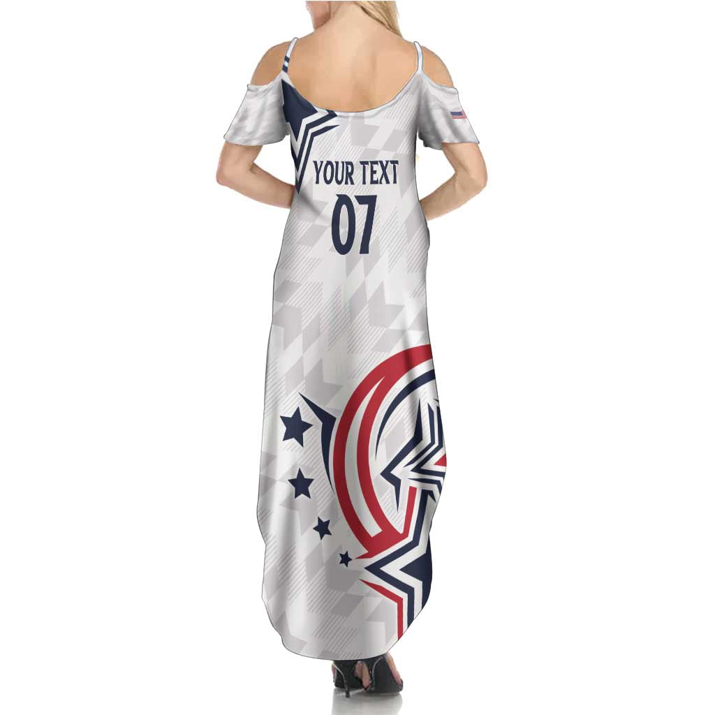 USA Rugby 2024 Custom Summer Maxi Dress GO Eagles Assemble - Wonder Print Shop