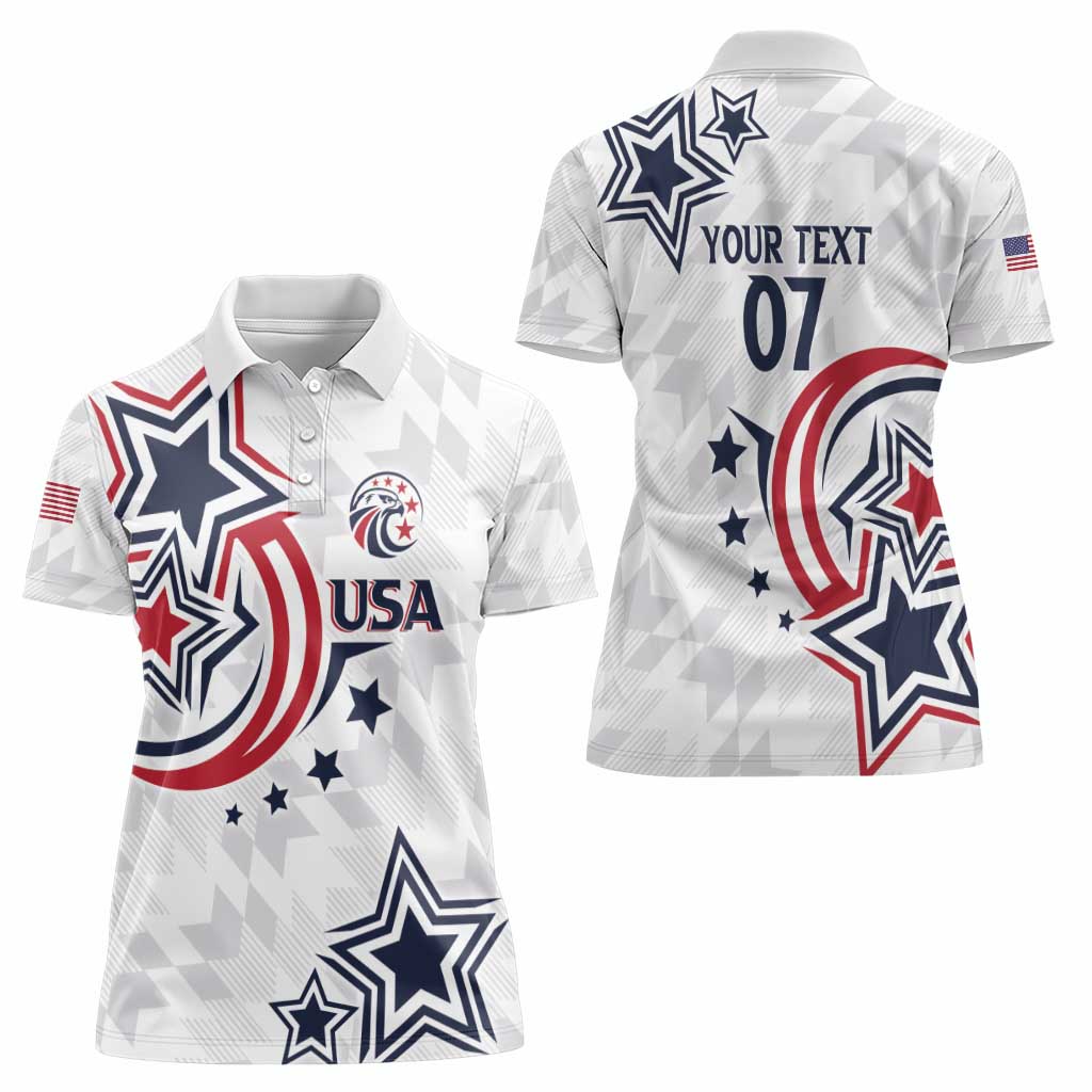 USA Rugby 2024 Custom Women Polo Shirt GO Eagles Assemble - Wonder Print Shop