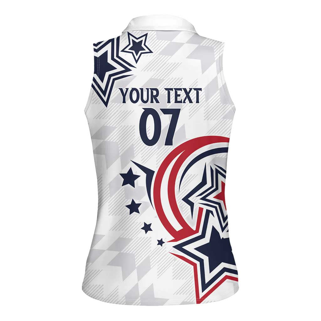 USA Rugby 2024 Custom Women Sleeveless Polo Shirt GO Eagles Assemble - Wonder Print Shop