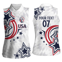 USA Rugby 2024 Custom Women Sleeveless Polo Shirt GO Eagles Assemble - Wonder Print Shop