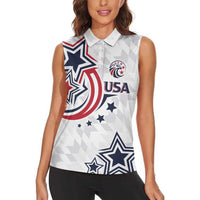 USA Rugby 2024 Custom Women Sleeveless Polo Shirt GO Eagles Assemble - Wonder Print Shop