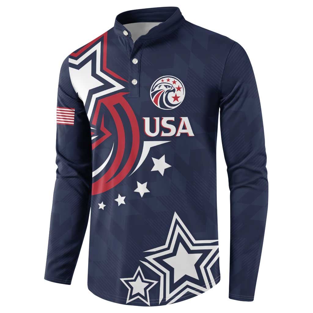 USA Rugby 2024 Custom Button Sweatshirt GO Eagles Assemble - Blue Version LT7 - Wonder Print Shop