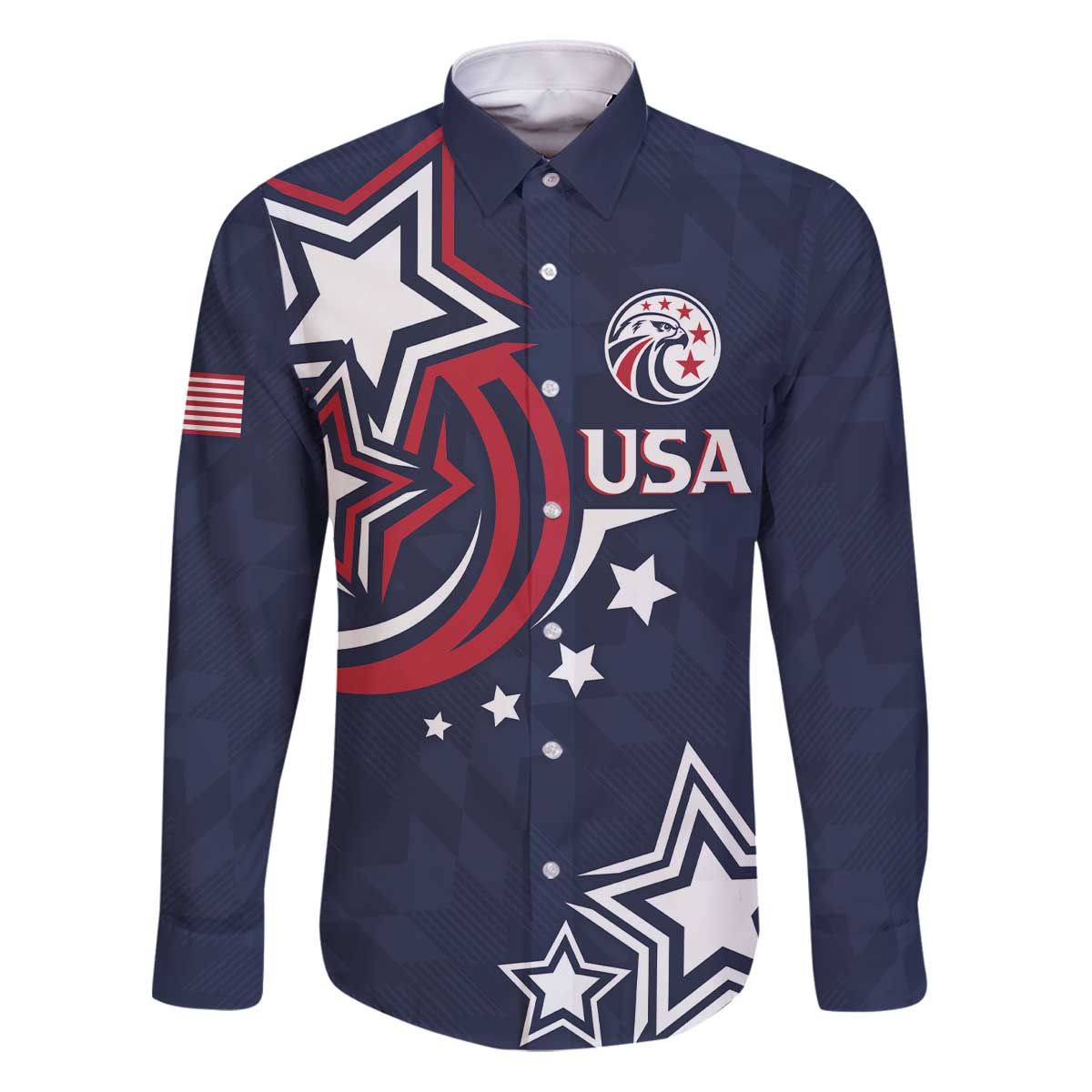 USA Rugby 2024 Custom Family Matching Puletasi and Hawaiian Shirt GO Eagles Assemble - Blue Version - Wonder Print Shop