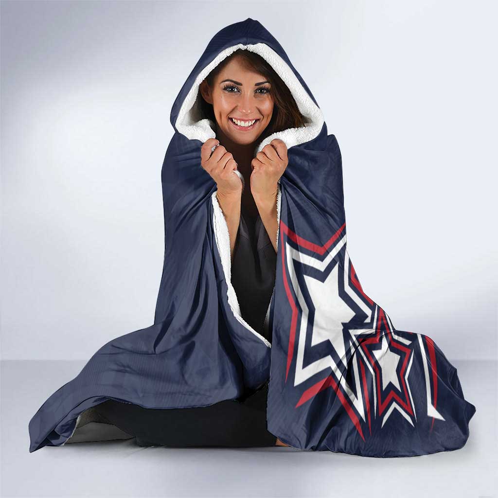 USA Rugby 2024 Custom Hooded Blanket GO Eagles Assemble - Blue Version