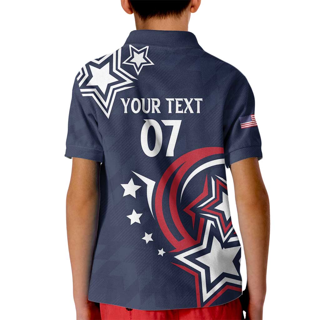 USA Rugby 2024 Custom Kid Polo Shirt GO Eagles Assemble - Blue Version - Wonder Print Shop