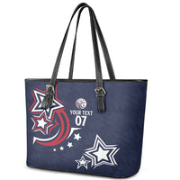 USA Rugby 2024 Custom Leather Tote Bag GO Eagles Assemble - Blue Version - Wonder Print Shop