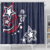 USA Rugby 2024 Custom Shower Curtain GO Eagles Assemble - Blue Version