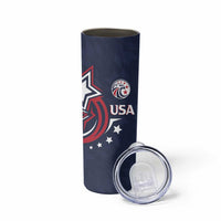 USA Rugby 2024 Custom Skinny Tumbler GO Eagles Assemble - Blue Version - Wonder Print Shop