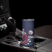 USA Rugby 2024 Custom Skinny Tumbler GO Eagles Assemble - Blue Version - Wonder Print Shop