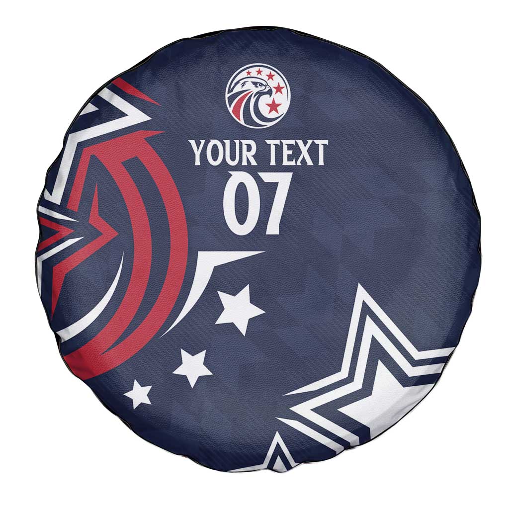 USA Rugby 2024 Custom Spare Tire Cover GO Eagles Assemble - Blue Version - Wonder Print Shop