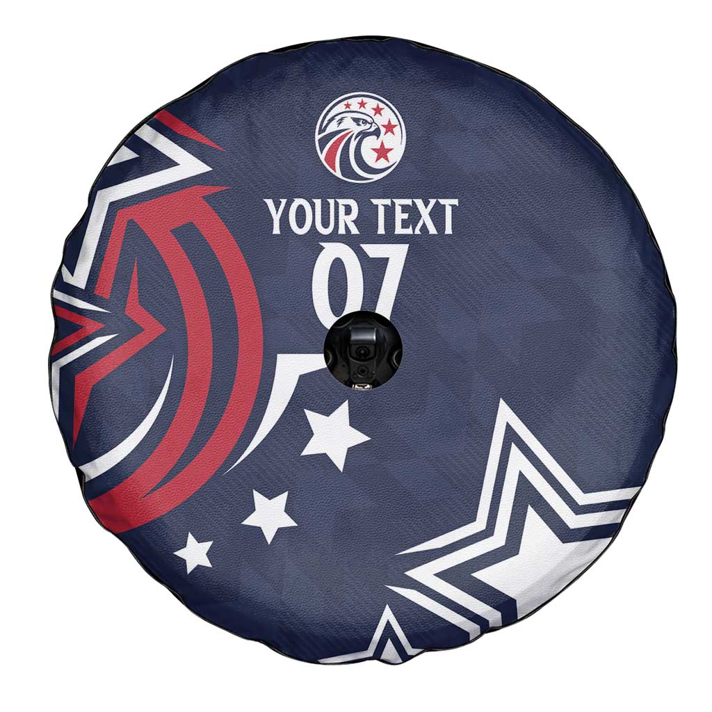 USA Rugby 2024 Custom Spare Tire Cover GO Eagles Assemble - Blue Version - Wonder Print Shop