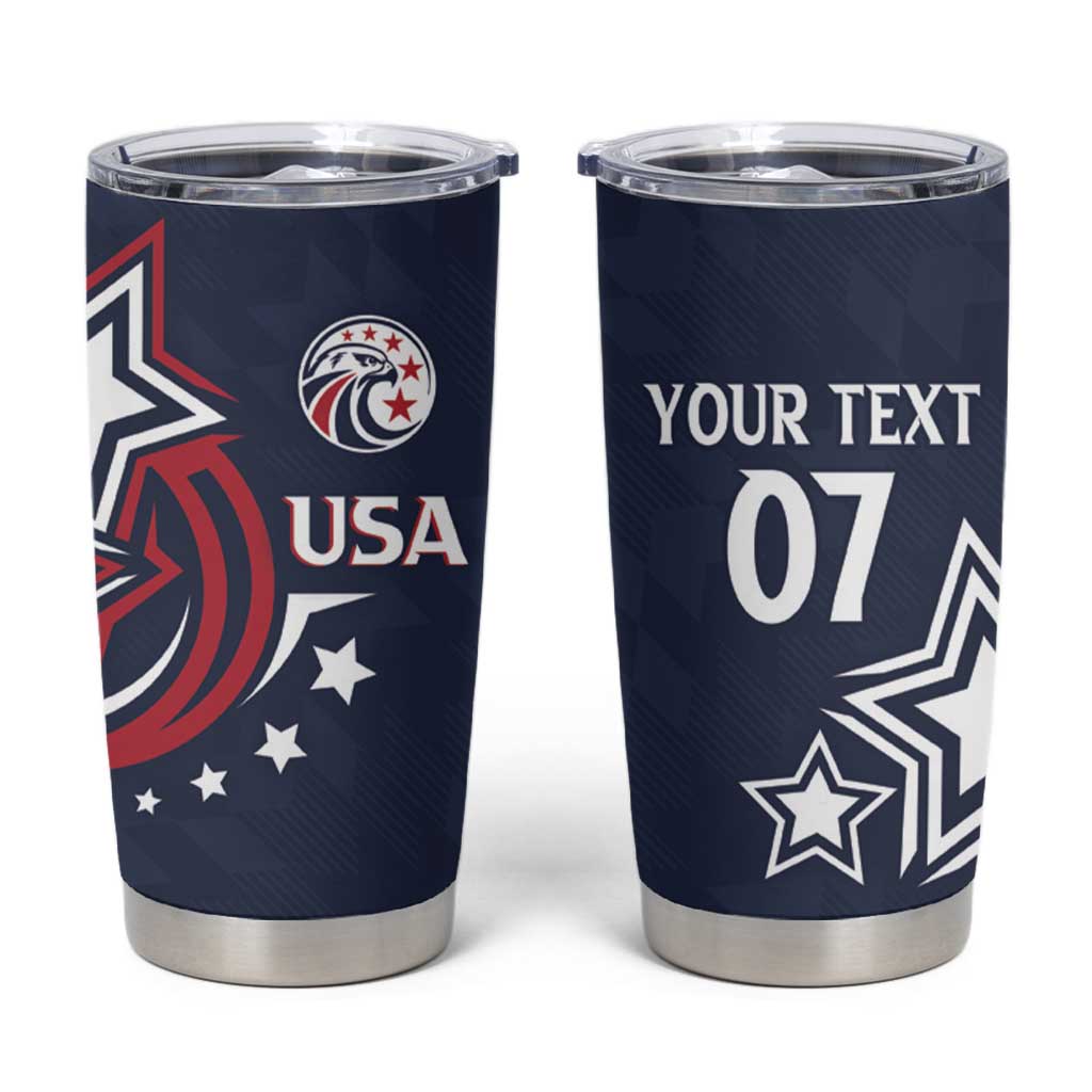 USA Rugby 2024 Custom Tumbler Cup GO Eagles Assemble - Blue Version - Wonder Print Shop