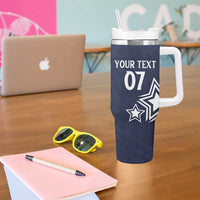 USA Rugby 2024 Custom Tumbler With Handle GO Eagles Assemble - Blue Version - Wonder Print Shop