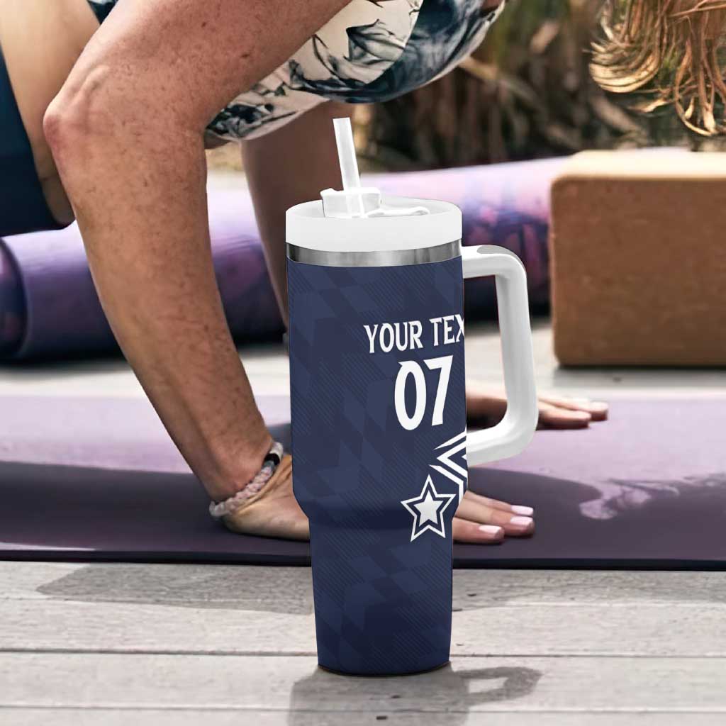 USA Rugby 2024 Custom Tumbler With Handle GO Eagles Assemble - Blue Version - Wonder Print Shop