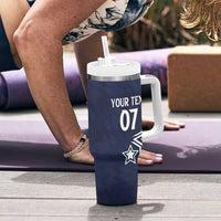USA Rugby 2024 Custom Tumbler With Handle GO Eagles Assemble - Blue Version - Wonder Print Shop