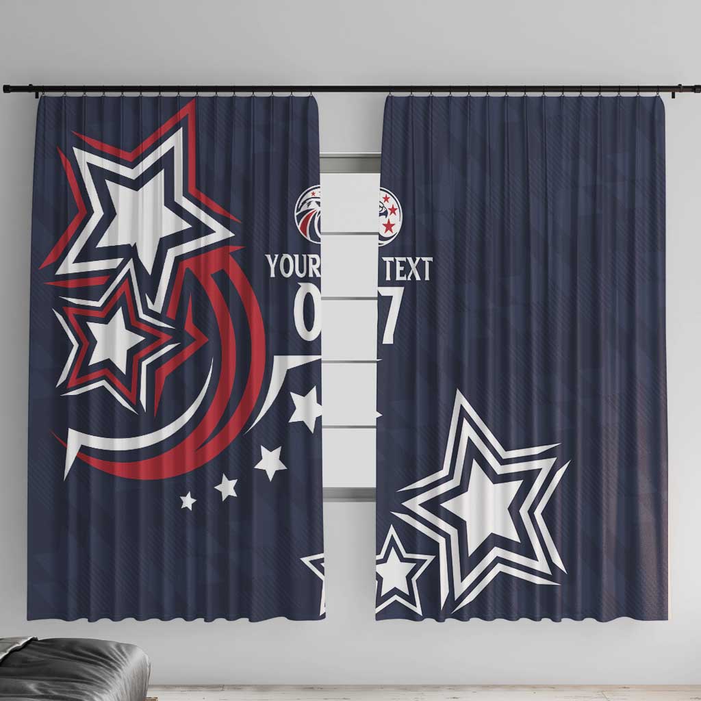 USA Rugby 2024 Custom Window Curtain GO Eagles Assemble - Blue Version - Wonder Print Shop