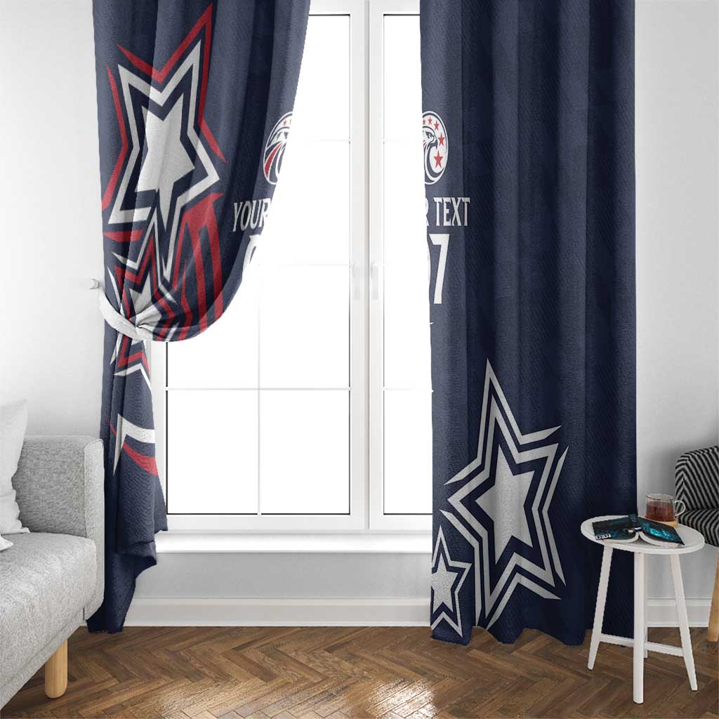 USA Rugby 2024 Custom Window Curtain GO Eagles Assemble - Blue Version - Wonder Print Shop