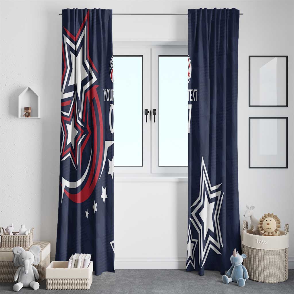 USA Rugby 2024 Custom Window Curtain GO Eagles Assemble - Blue Version - Wonder Print Shop