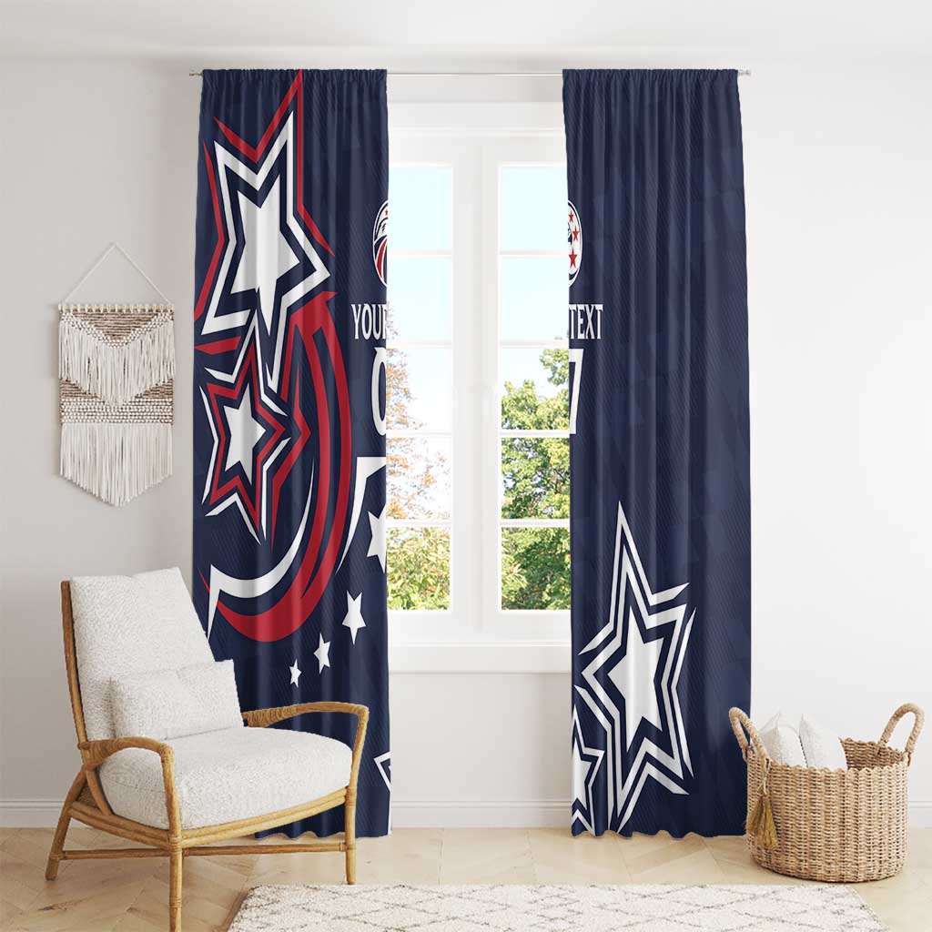 USA Rugby 2024 Custom Window Curtain GO Eagles Assemble - Blue Version - Wonder Print Shop