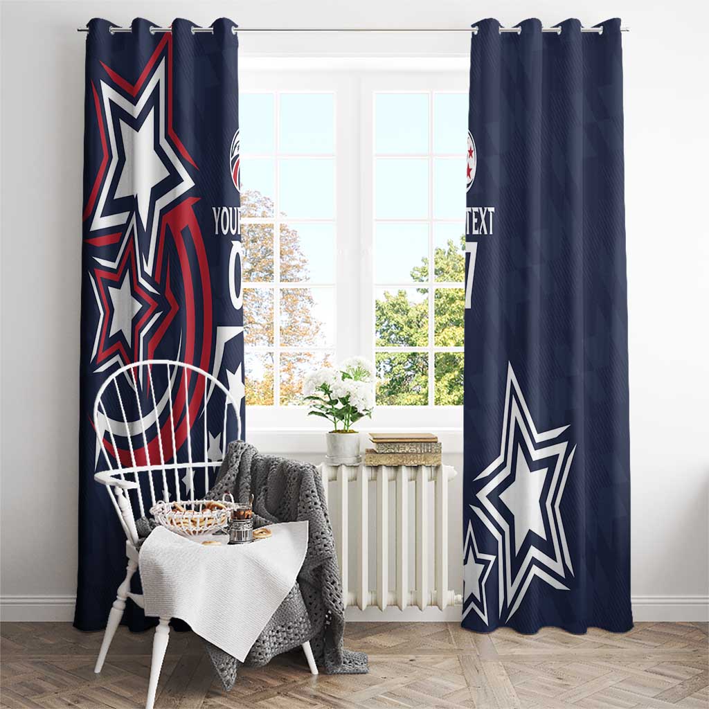 USA Rugby 2024 Custom Window Curtain GO Eagles Assemble - Blue Version - Wonder Print Shop