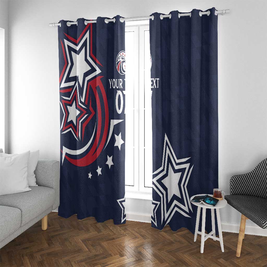 USA Rugby 2024 Custom Window Curtain GO Eagles Assemble - Blue Version - Wonder Print Shop