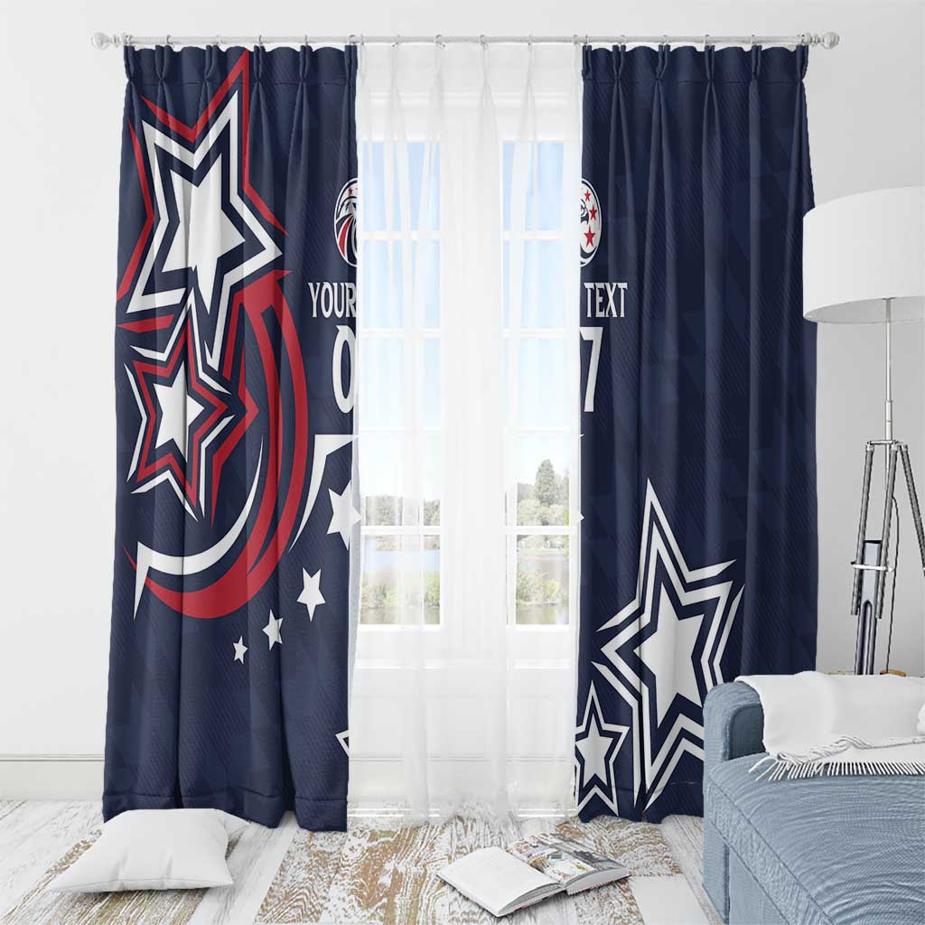 USA Rugby 2024 Custom Window Curtain GO Eagles Assemble - Blue Version - Wonder Print Shop