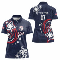 USA Rugby 2024 Custom Women Polo Shirt GO Eagles Assemble - Blue Version - Wonder Print Shop