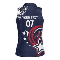 USA Rugby 2024 Custom Women Sleeveless Polo Shirt GO Eagles Assemble - Blue Version - Wonder Print Shop