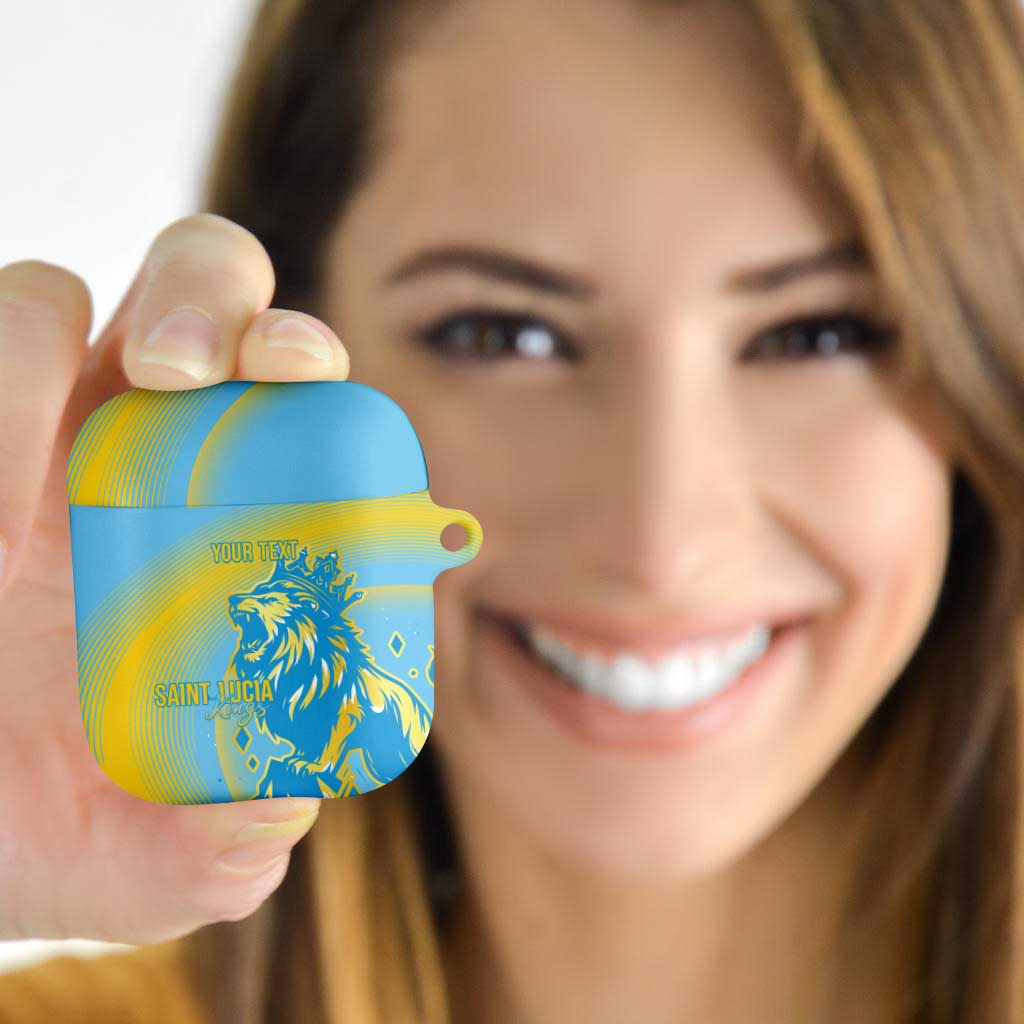 Saint Lucia Cricket Personalized AirPods Case The Roaring King - Wonder Print Shop