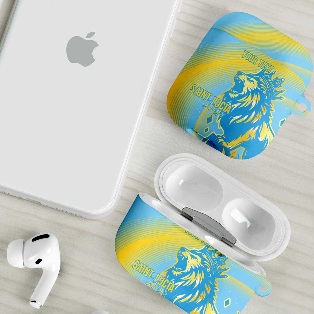 Saint Lucia Cricket Personalized AirPods Case The Roaring King - Wonder Print Shop