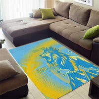 Saint Lucia Cricket Personalized Area Rug The Roaring King - Wonder Print Shop