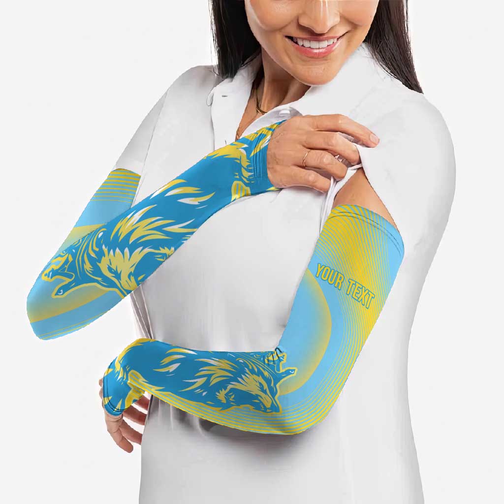 Saint Lucia Cricket Personalized Arm Sleeves The Roaring King - Wonder Print Shop