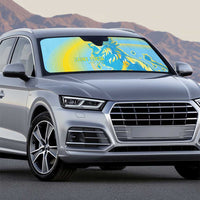 Saint Lucia Cricket Personalized Auto Sun Shade The Roaring King - Wonder Print Shop