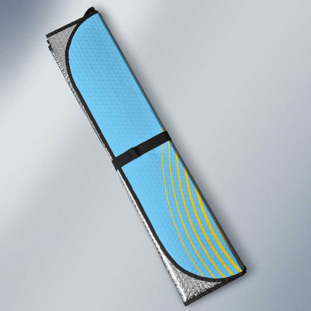 Saint Lucia Cricket Personalized Auto Sun Shade The Roaring King - Wonder Print Shop