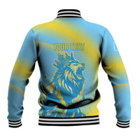 Saint Lucia Cricket Personalized Baseball Jacket The Roaring King - Wonder Print Shop
