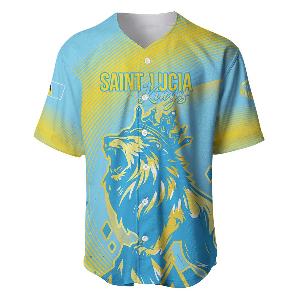 Saint Lucia Cricket Personalized Baseball Jersey The Roaring King - Wonder Print Shop