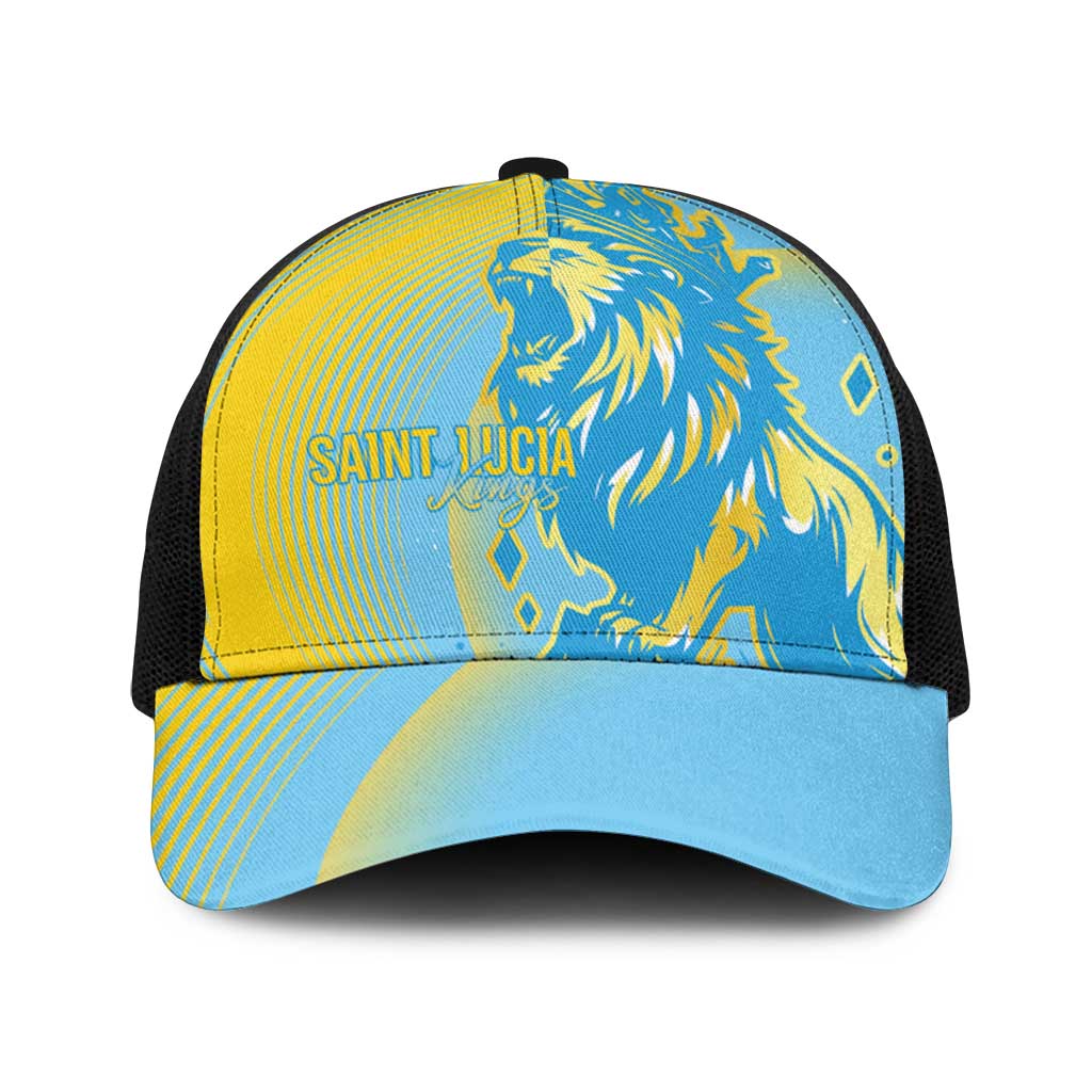 Saint Lucia Cricket Baseball Net Cap The Roaring King - Wonder Print Shop