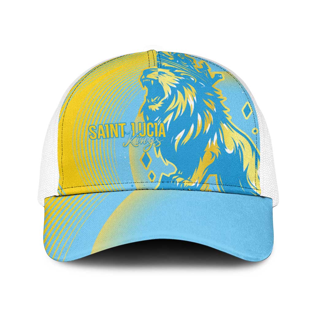 Saint Lucia Cricket Baseball Net Cap The Roaring King - Wonder Print Shop