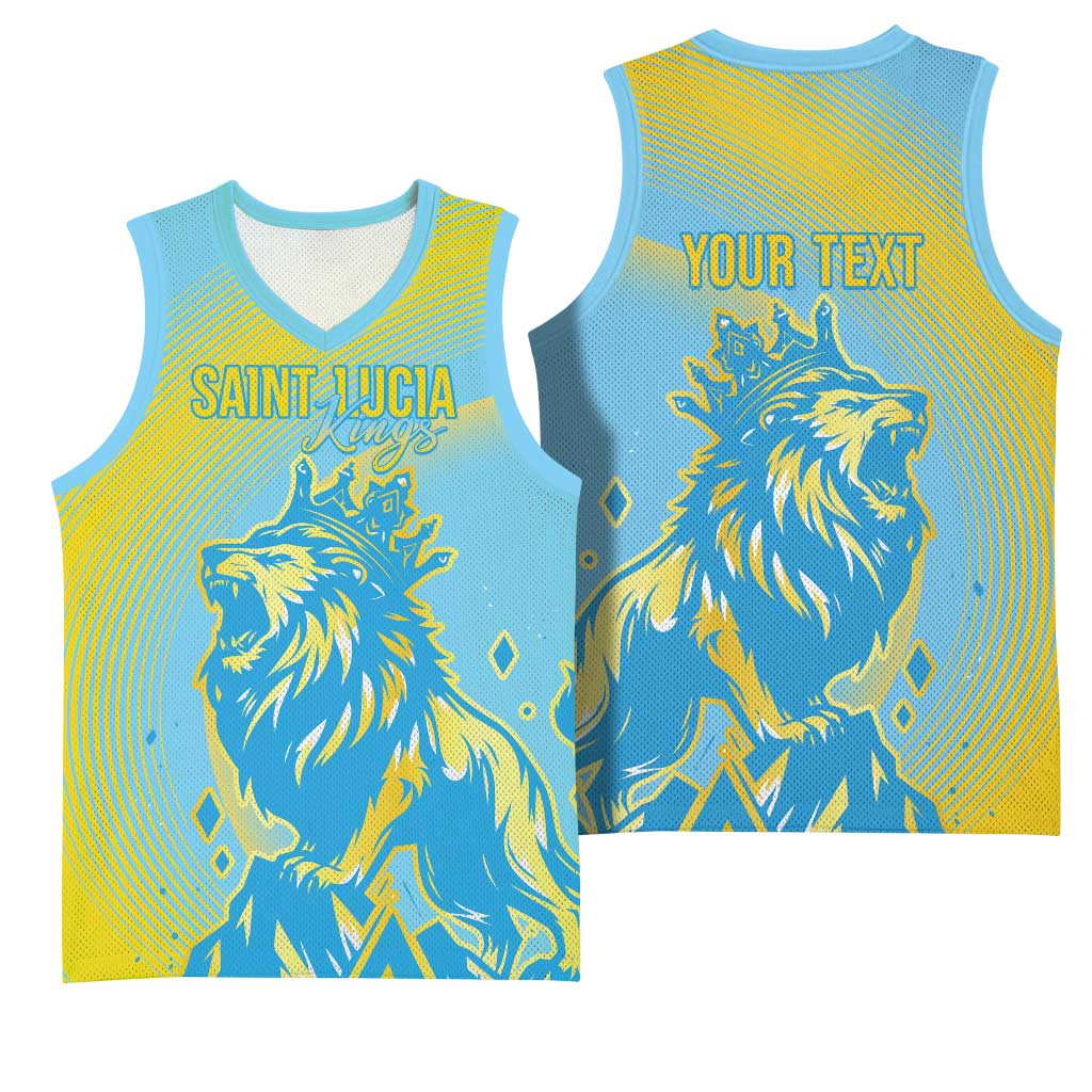 Saint Lucia Cricket Personalized Basketball Jersey The Roaring King - Wonder Print Shop