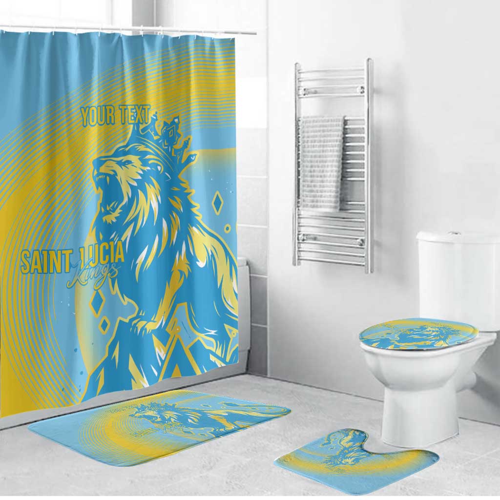Saint Lucia Cricket Personalized Bathroom Set The Roaring King - Wonder Print Shop