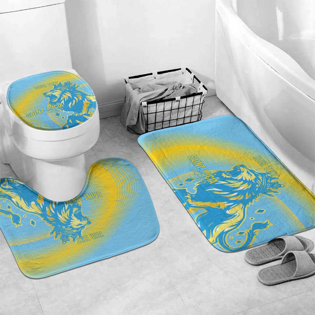Saint Lucia Cricket Personalized Bathroom Set The Roaring King - Wonder Print Shop
